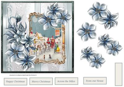 The Inn at Christmas 7x7card with Decoupage