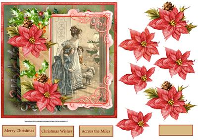 Waiting for Santa 7x7 Card with Decoupage