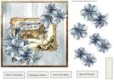 Visitors Arrive in a Coach 7x7 Card with Decoupage