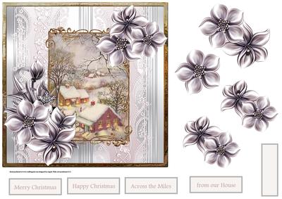 Vintage Christmas Visits 7x7 Card