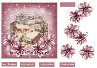 Friends at Christmas 7x7 Card and Decoupage