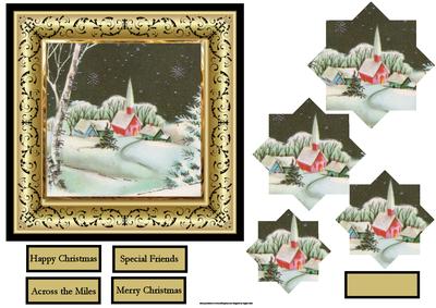 Christmas Night 6x6 Card with Pyramid