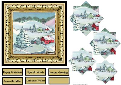 Christmas at the Farm 6x6 Card with Shaped Pyramid