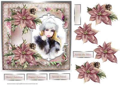 Winter Girl 7x7 Card and Decoupage
