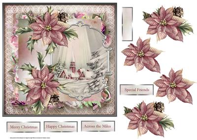 Silent Night 7x7 Card with Decoupage