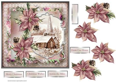 Vintage Church 7x7 Card and Decoupage