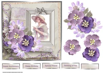 Memories in a Letter 7x7 Card with Decoupage