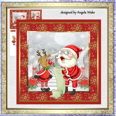 Santa and Rudolf Check the List Mini Kit
