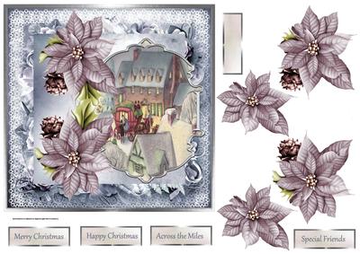 Vintage Country House 7x7 Card with Decoupage