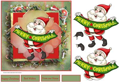 Merry Christmas from Santa 7x7 Card
