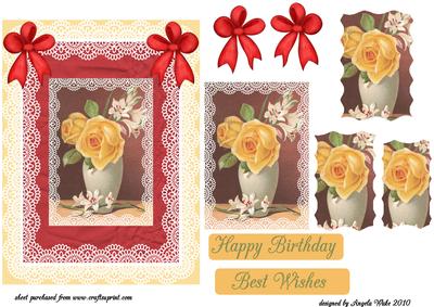 Yellow Rose in Vase