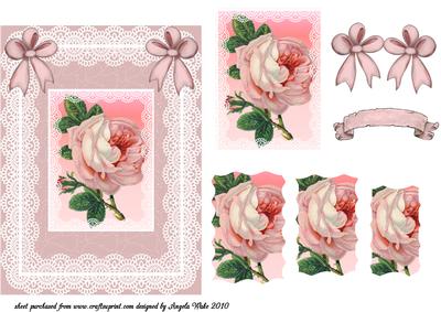 Pink Rose Lace and Bows