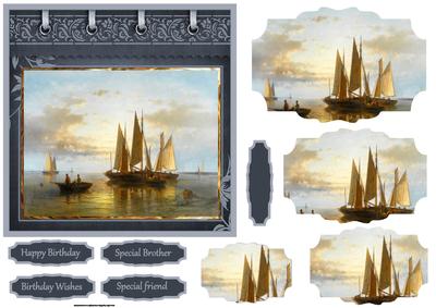 Calm Waters 6x6 Card with Pyramid Layers