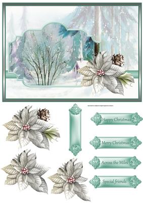 Vintage Christmas and Silver Poinsettias