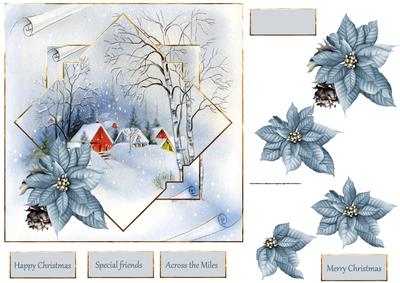 Vintage Christmas Hamlet 7x7 Card