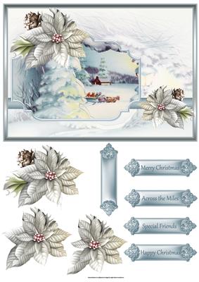 Sleigh Ride in the Snow Card with Decoupage