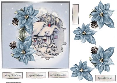 Vintage Christmas Fir Trees7x7 Card