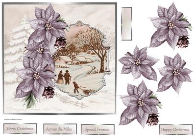 Bringing Home the Tree 7x7 Card with Decoupage