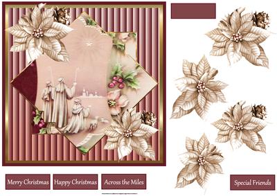 Star in the Sky 7x7 Card with Decoupage