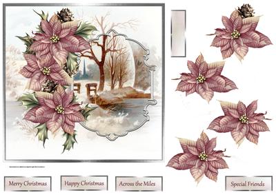 Bridge Over the Stream 7x7 Card with Decoupage