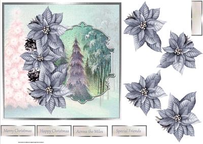 Winter Wonderland 7x7 Card with Decoupage