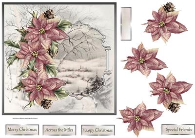 A White Christmas 7x7 Card with Decoupage