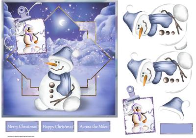 Enchanted Christmas 7x7 Card with Decoupage