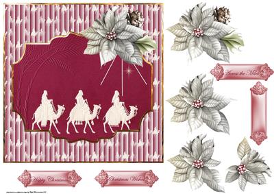 Three Kings Follow a Star 7x7 Card and Decoupage