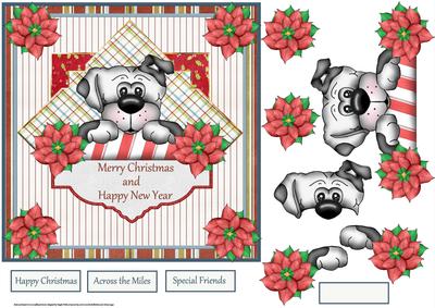 Puppy Peeper 7x7 Card with Decoupage