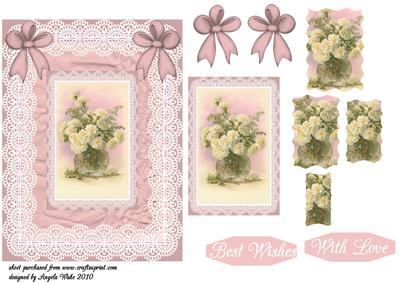 Delicate Floral with Lace and Bows