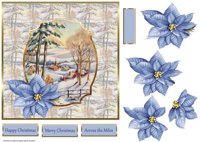 Village in the Valley Card with Decoupage