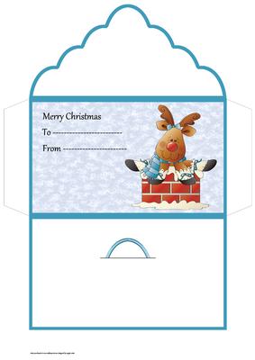 Reindeer Stuck in the Chimney Money Wallet