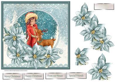 Holy Night 7x7 Card with Decoupage
