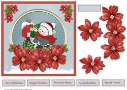 Posting to Santa 7x7 Card with Decoupage