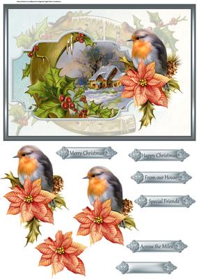 Robin Redbreast Card with Decoupage