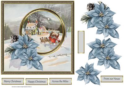 Coach and Horses at Christmas 7x7 Card