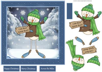 Snowman with a Warm Heart 7x7 Card