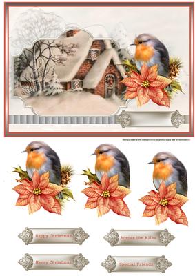 Robin and Vintage Hamlet Card