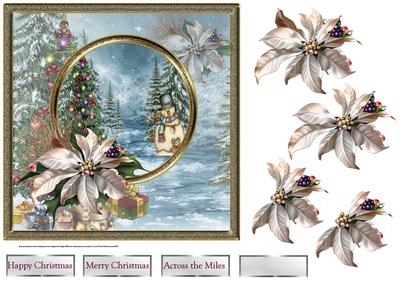 Snowman and the Christmas Tree 7x7 Card
