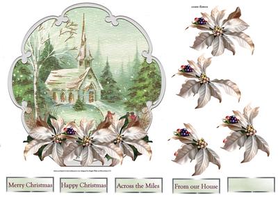 The Church and Steeple 7x7 Card Aprox