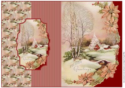 Cottage Next to the Stream Fold Back Card