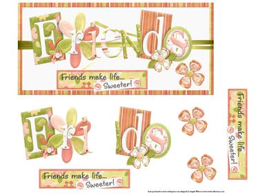 Friendship Dl Card with Decoupage