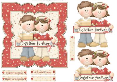 The Happy Couple 7x7 Scallop Card