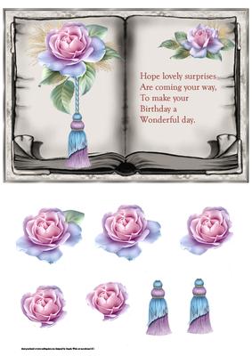 Frosted Dreams Rose Book Topper