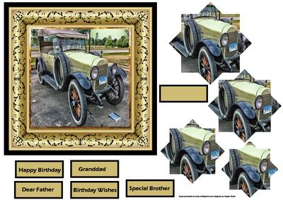 Classic Car with Pyramid Layers