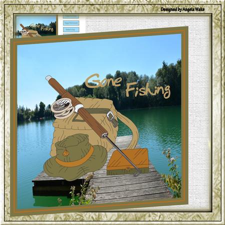 Gone Fishing Mini Kit 7.5 Card and Decoupage