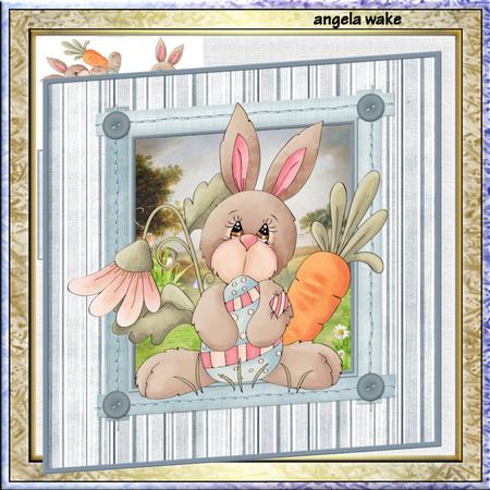 Bunny Belle 8x8 Card Kit with Decoupage