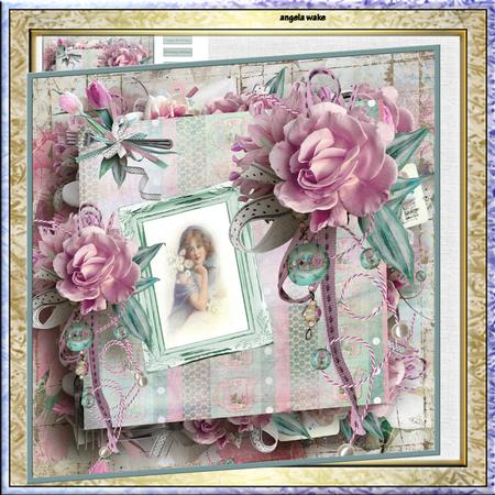Vintage Beauty Rose 8x8 Card with Decoupage