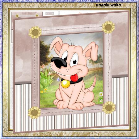 Cooper the Puppy 8x8 C Ard and Decoupage