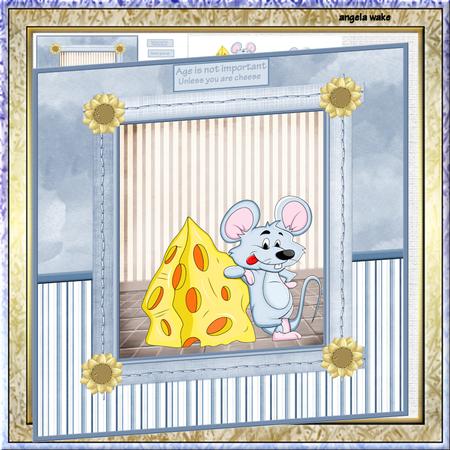 Age is Not Important 8x8 Card with Decoupage